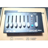 Mini Mesa Dmx512 Pls 12 Canais 6 Faders 2 Páginas Na Caixa