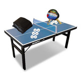 Mini Mesa Ping Pong 1003 Klopf + Kit 5055 + 6 Bol. B. + Capa
