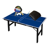 Mini Mesa Ping Pong Júnior Mdp 1003 Klopf + Kit 5055 + Capa