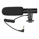Mini Microfone Super-cardióide Para Câmera Dslr