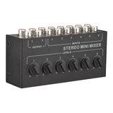 Mini Misturador Passivo Estéreo De 6 Canais Rca Preto