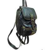 Mini Mochila 775 - Preta Em Couro