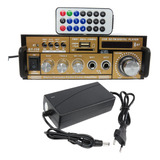 Mini Módulo Amplificador 2 Canais Bluetooth Radio Fm Fonte
