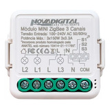 Mini Módulo Inteligente 3 Canais Zigbee Mesh 3way Alexa Tuya