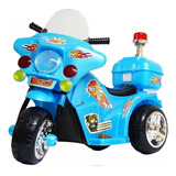 Mini Moto Elétrica Triciclo De 02 A 05 Anos Infantil Policia Cor Azul Voltagem Do Carregador Bivolt