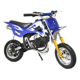 Mini Moto Infantil Gasolina 2 Tempos 49cc Cross Trilha Off Road Importway Wvdb-006 Dirt Cor Azul