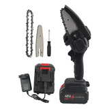 Mini Motosserra Eletrica 48v Mao S Fio Portatil Corta Bambu