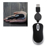 Mini Mouse Com Fio Óptico Usb Preto Para Notebook Portátil