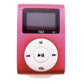 Mini Mp3 Player Com Fm Micro Sd/tf Com Fone Clip Vermelho