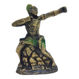Mini Orixa Oxossi 9cm Resina Umbanda Imagem Estatua