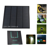 Mini Placa Painel Solar Fotovoltaica 12v 3w 250ma 145x145mm