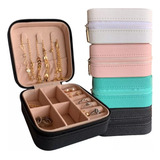 Mini Porta Jóias Portátil Viagem Estojo Divisórias Kit C/ 3 