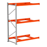 Mini Porta Pallet Cinza Laranja 200x120x80 Paletes 1500kg Cor Cinza Com Laranja