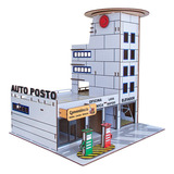 Mini Posto De Combustível Mdf Adesivado