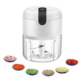 Mini Processador Moedor De Alimentos Alho Cebola Usb S/fio C