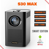 Mini Projetor Portátil T5 3800 Lumens Smart Android Portatil Cor Preto