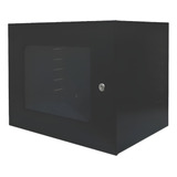 Mini Rack 19'' 08u X 350mm Preto Cftv Dvr Max Eletron