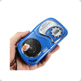 Mini Radio De Bolso Portátil Am/fm Data Hora Relógio Pilha