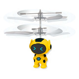 Mini Robô Drone Voador Quadricóptero Recarregável Polibrinq Cor Amarelo