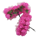 Mini Rosa De Eva 1 Raminho Com 12 Rosinhas Flor Artificial