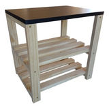 Mini Sapateira Banco Em Pinus E Mdf 40x40x30cm Hall Entrada