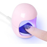 Mini Secador Cabine Unhas Secagem Rápida 30seg Luz Uv Led Cor Rosa