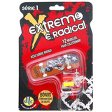 Mini Skate De Dedo Laranja Street - Extremo E Radical - Dtc