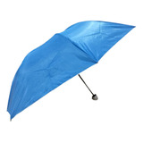 Mini Sombrinha Guarda Chuva Dupla Face Com Capa Azul Claro