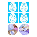 Mini Stencil Decorativo Bolo Confeitaria Pascoa Coelho Diver Cor Coelinhos Divertidos