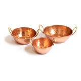 Mini Tacho De Cobre Para Molhos Trio (5cm - 6,5cm - 8cm)