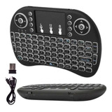 Mini Teclado Air Mouse Touch Sem Fio Tv Wireless Com Luz