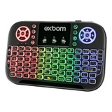 Mini Teclado Controle Sem Fio Led Para Tv Box Smart Tv Pc