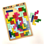 Mini Tetris Brinquedo Educativo Madeira Jogo