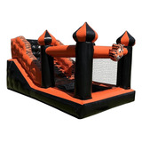 Mini Tobogã Inflável Tigre C/ Piscina De Bolinha E Motor