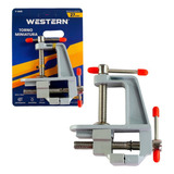 Mini Torno Bancada De Aço Base Fixo Resistente 27mm