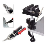 Mini Torno De Bancada Mtx + Tesoura De Corte Reto Mtx