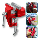 Mini Torno Morsa 60mm Base Fixa De Bancada Mesa Portátil Aço
