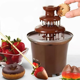Mini Torre Fondue Cascata Queijo Cheddar Chocolate Derretido