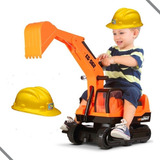 Mini Trator Capacete Escavadeira Infantil Grande