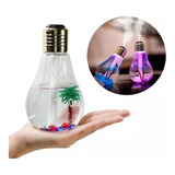 Mini Umidificador Ar Ambientes Lâmpada Cabo Usb Portátil Led