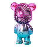 Mini Ventilador De Urso Portátil Recarregavel Usb Diâmetro 8 Cm