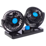 Mini Ventilador Duplo Portátil Painel Automotivo