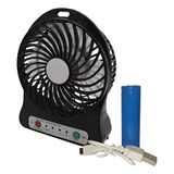 Mini Ventilador Portátil Recarregável 3 Velocidades E Led