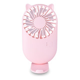 Mini Ventilador Portátil Recarregável Rosa Maquiagem Cílios
