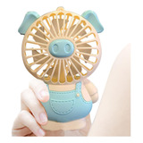 Mini Ventilador Recarregável Cute Fan Usb Com Luz