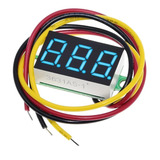 Mini Voltímetro Digital 12v Led 0,36 Polegadas 3 Díg Azul