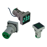 Mini Voltímetro Digital Ac 50-500 V Verde Quadrado
