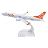 Miniatura Avião 16cm Metal Boeing 737 Gol