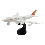 Miniatura Avião Aeronave Gol Metal Fricção 14 Cm Com Base