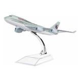Miniatura Avião Boieng 747 Qatar Airlines Metal 16cm